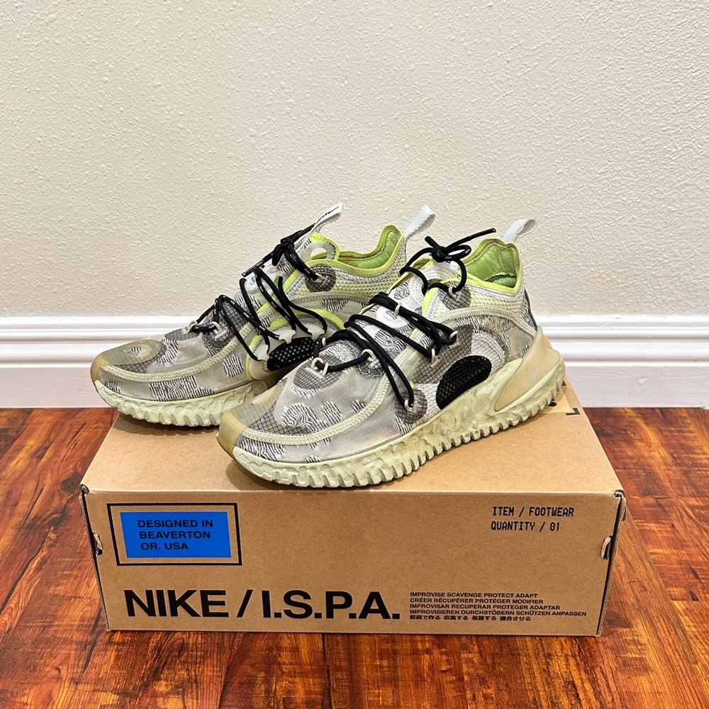Nike Overreact Sandal ISPA CQ2230-700 Men size US 8 Green Olive
